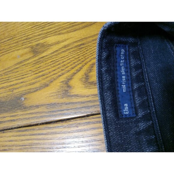 CITIZEN OF HUMANITY Jeans Womens 25 BLACK ELSA MID RISE SLIM FIT CROP Preowned - Picture 8 of 14